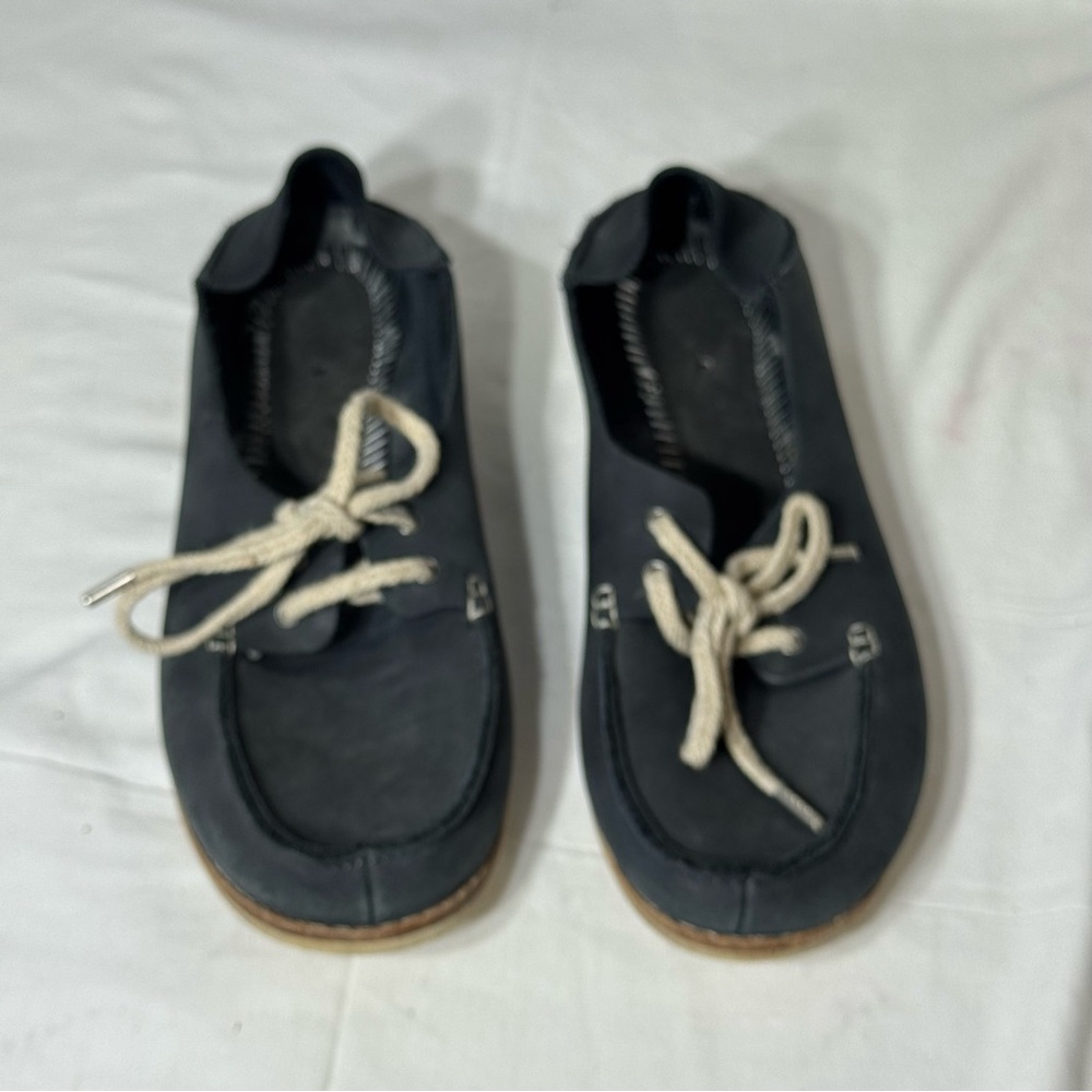 OluKai Moku Womens Lace Up Slide Boat Shoes Trench Blue -‎ Size 9